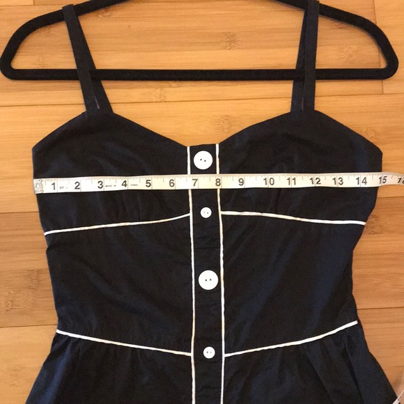 Black Dress with White Button Detail - Picture 5 of 5